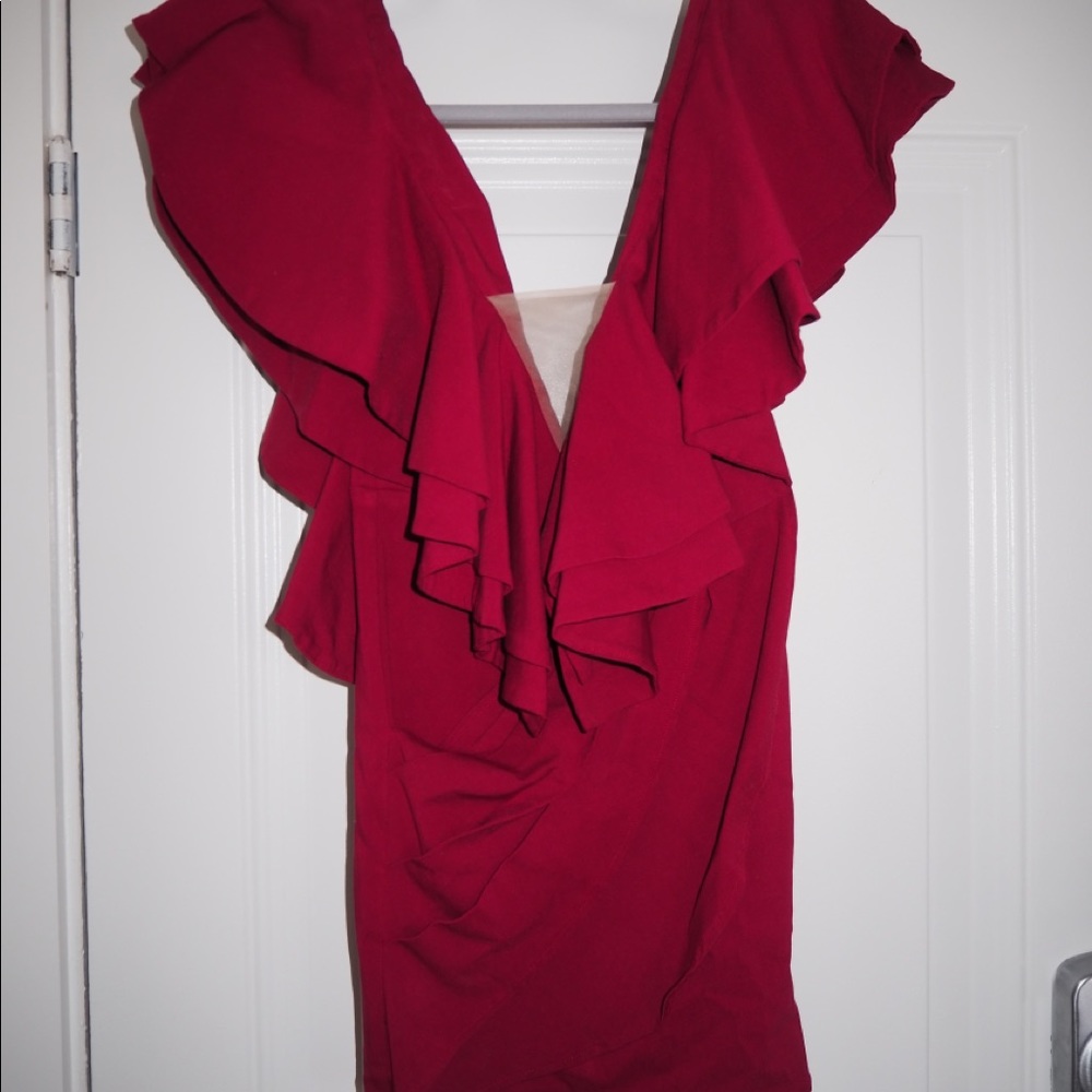 Michael Costello x Revolve Burgundy Mini Dress